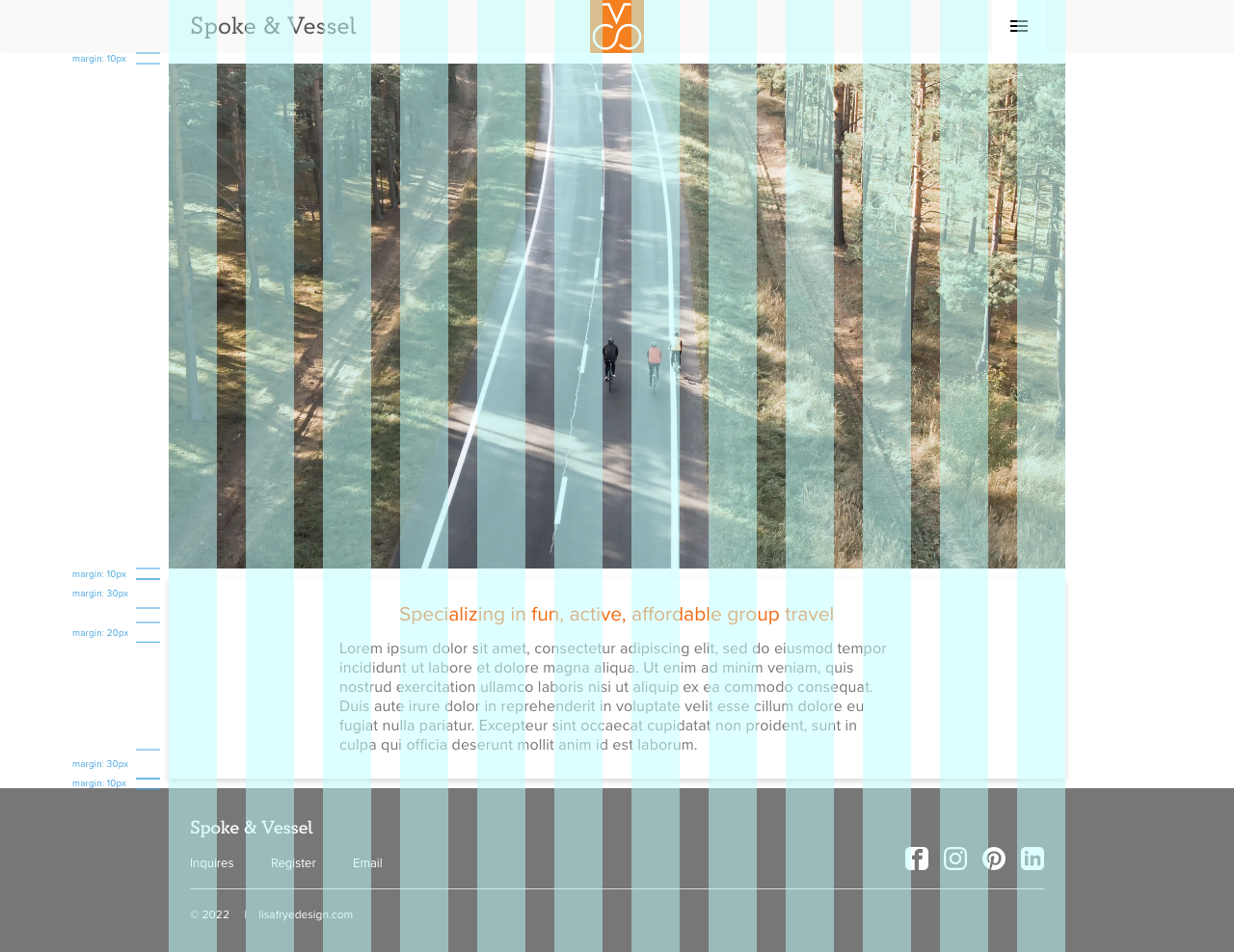 home page desktop with grid