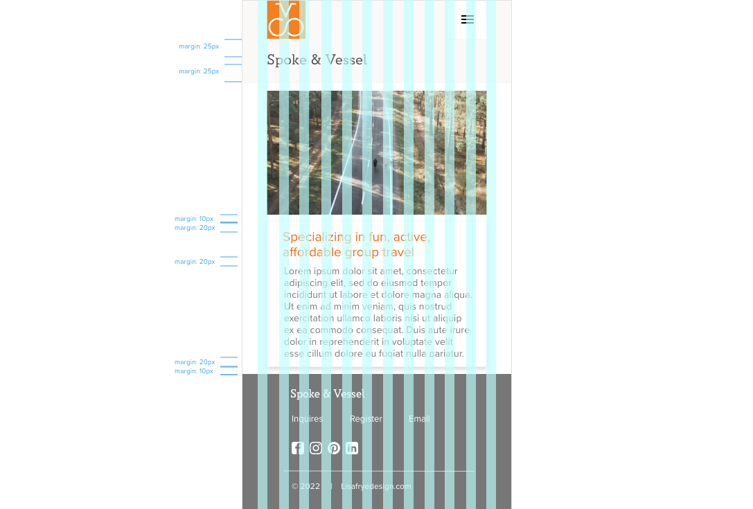 home page mobile grid